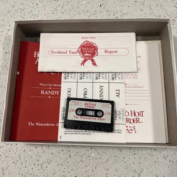 Vintage 1985 HOW TO HOST A MURDER The Watersdown Affair Board Game - Picture 7 of 8